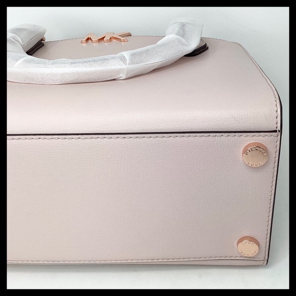 MICHAEL KORS Mott Large Satchel Color: Pink (Powder Blush) - Picture 8 of 16